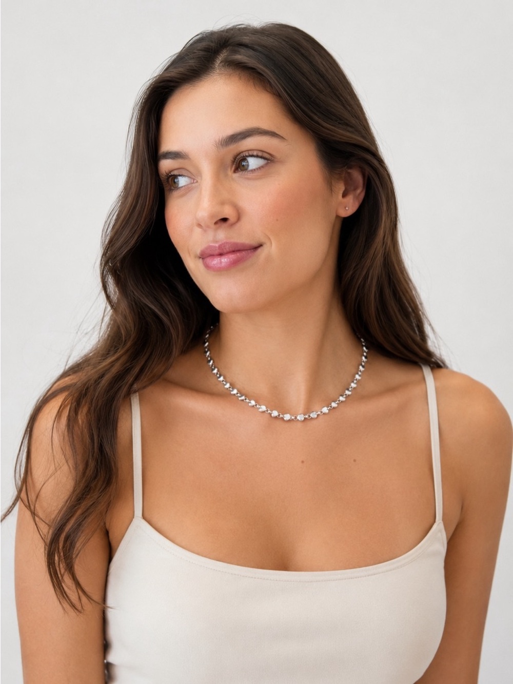 Tiffany & Co. Puff Multi Heart Link Chain Necklace Sterling Silver 925 Gift Box - Picture 8 of 9
